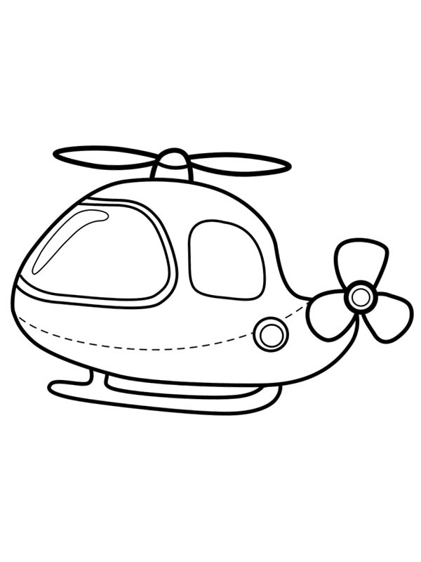 Eenvoudige helikopter Kleurplaat
