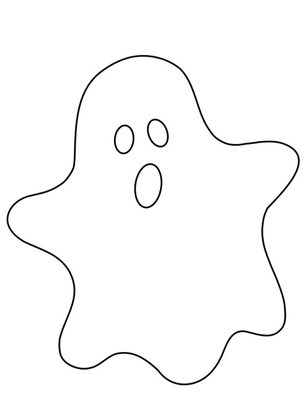 Eenvoudig spook Kleurplaat Eenvoudig spook Kleurplaat