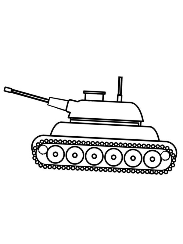 Eenvoudige tank Kleurplaat