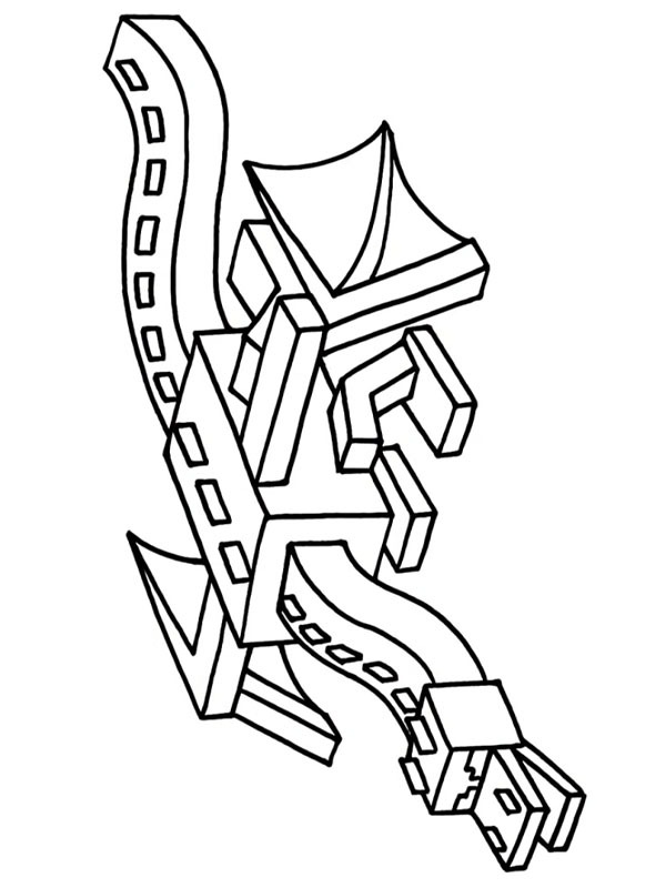 Ender Dragon kleurplaat Ender Dragon kleurplaat