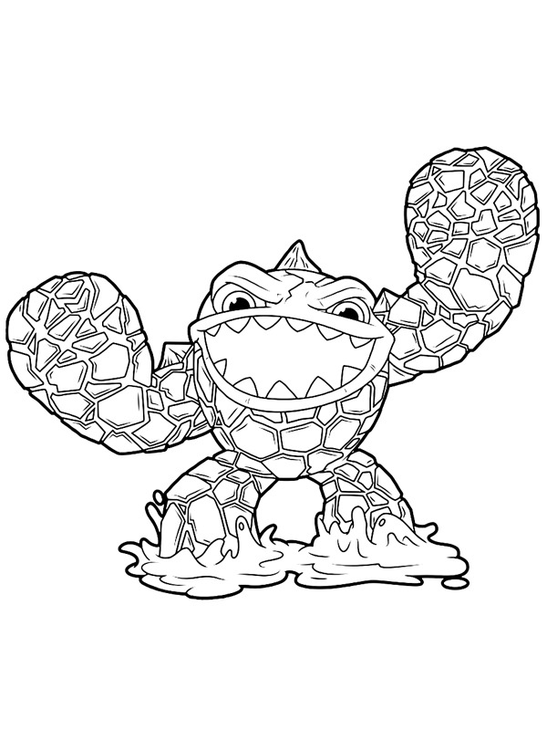 Eruptor skylanders Kleurplaat