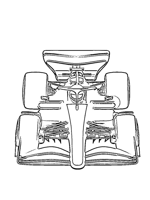 F1 auto Kleurplaat