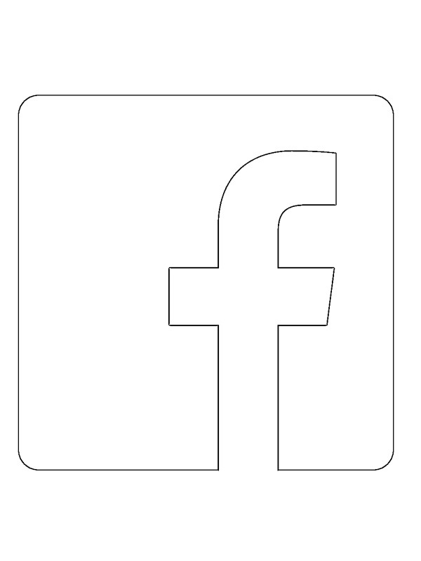 Facebook logo Kleurplaat
