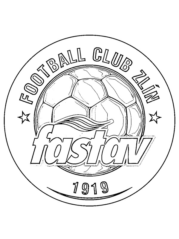 FC Fastav Zlín kleurplaat FC Fastav Zlín kleurplaat