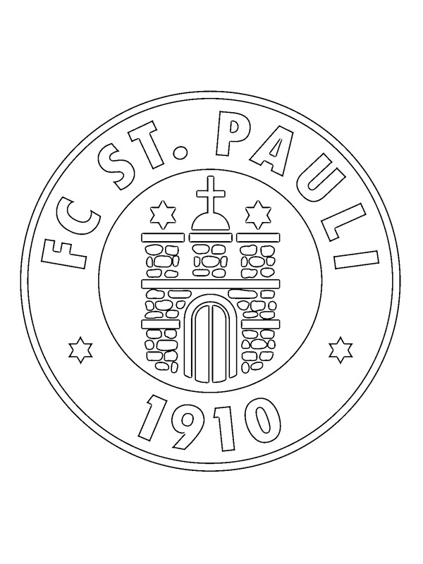 FC St. Pauli kleurplaat FC St. Pauli kleurplaat