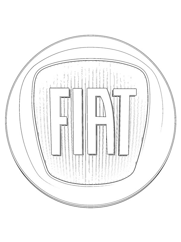 Fiat logo Kleurplaat