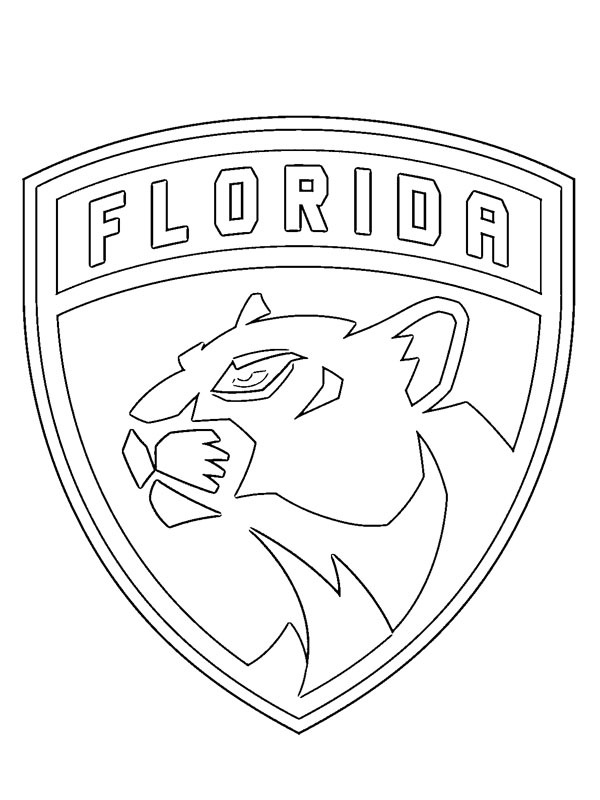 Kleurplaat Florida Panthers | Leukekleurplaten.nl