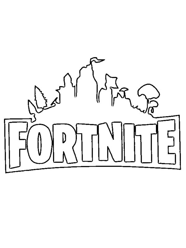 Fortnite logo Kleurplaat
