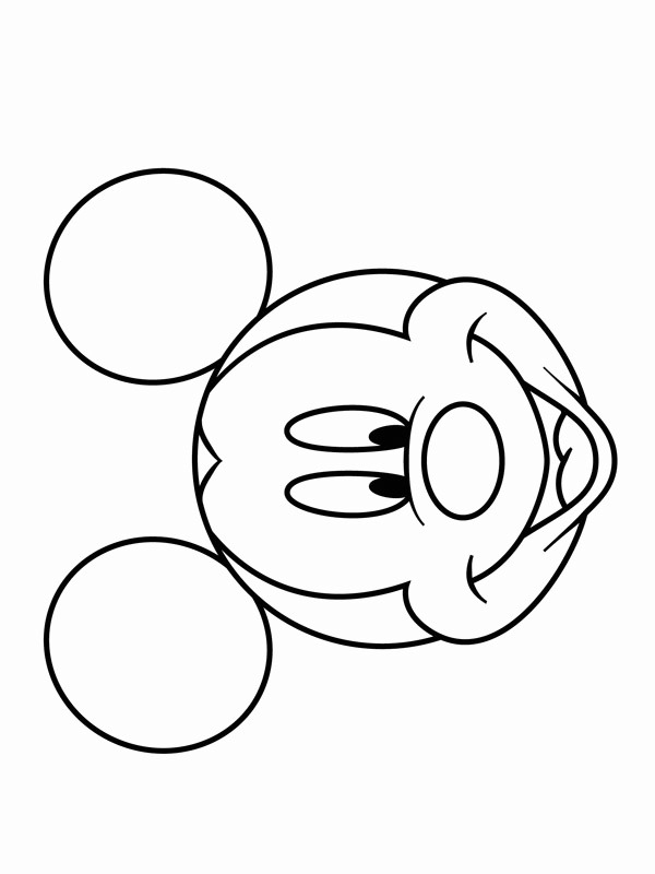 Gezicht mickey mouse Kleurplaat