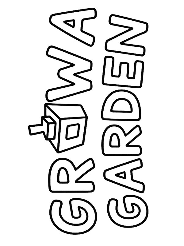 Grow a Garden logo kleurplaat Grow a Garden logo kleurplaat