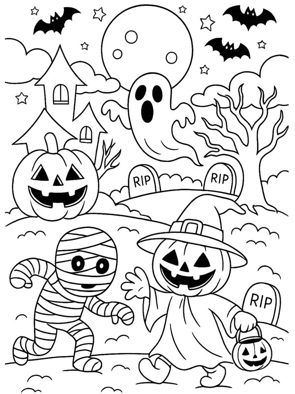 Halloween eng kleurplaat Halloween eng kleurplaat