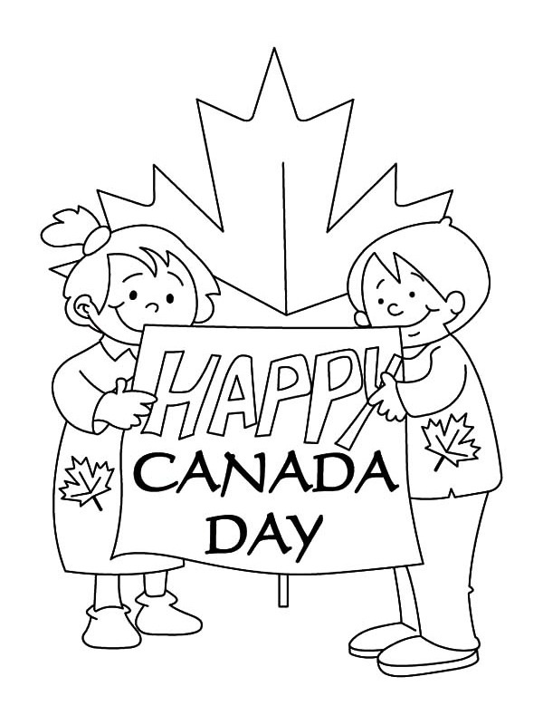 Happy Canada day Kleurplaat