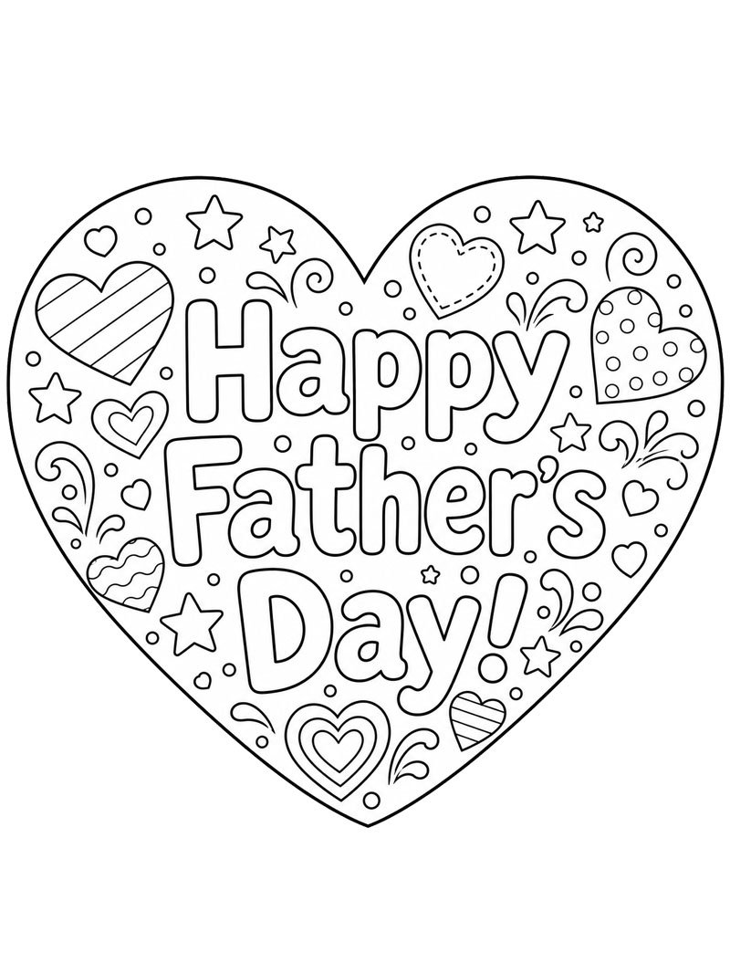 Fijne vaderdag papa kleurplaat
