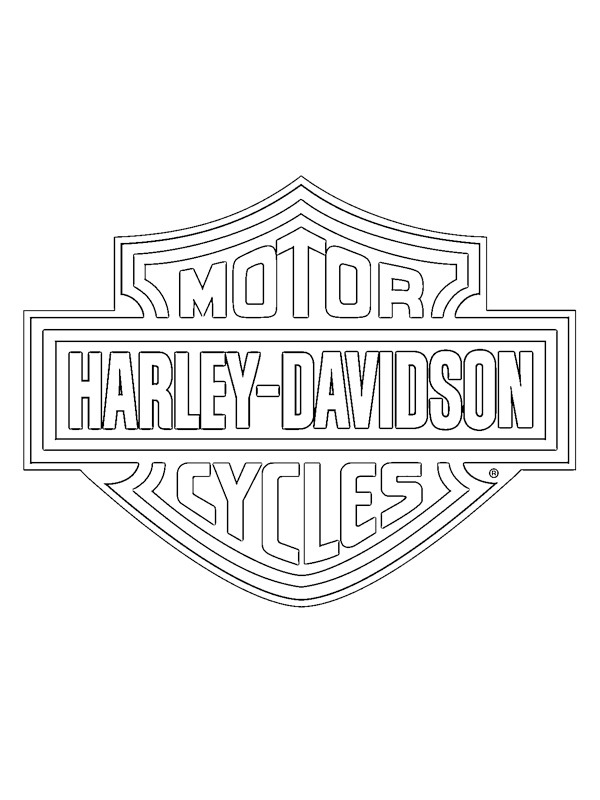 Harley-Davidson logo Kleurplaat