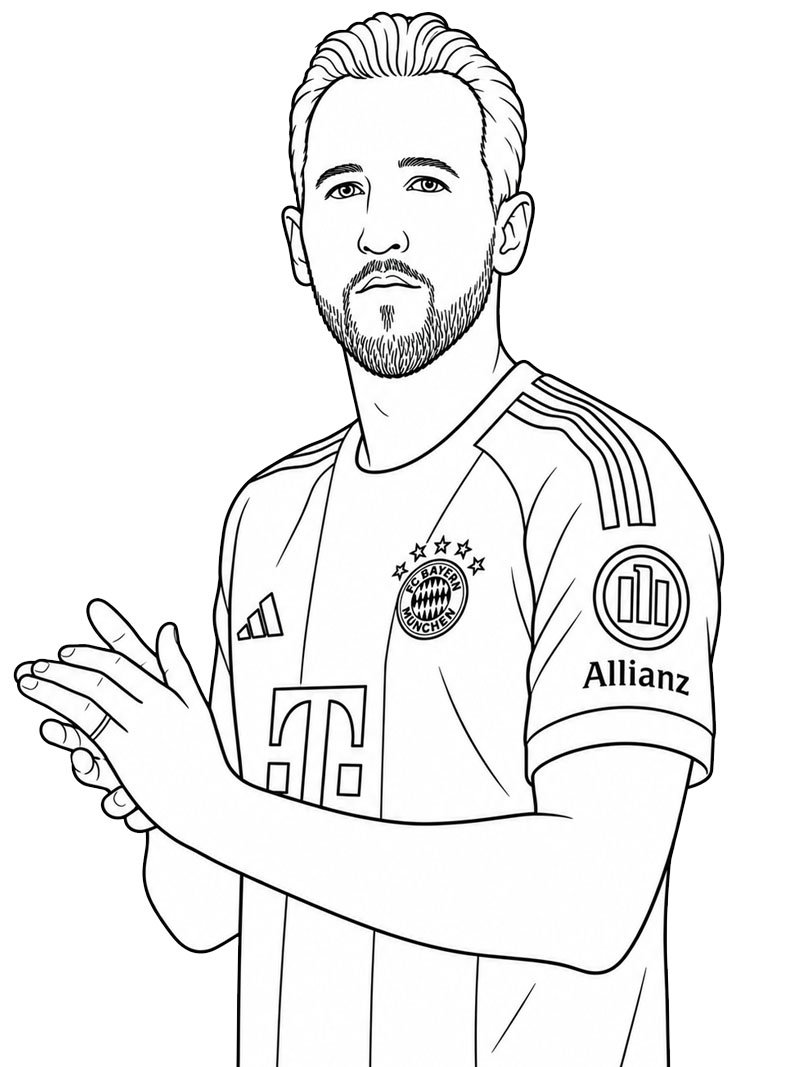 Harry Kane kleurplaat