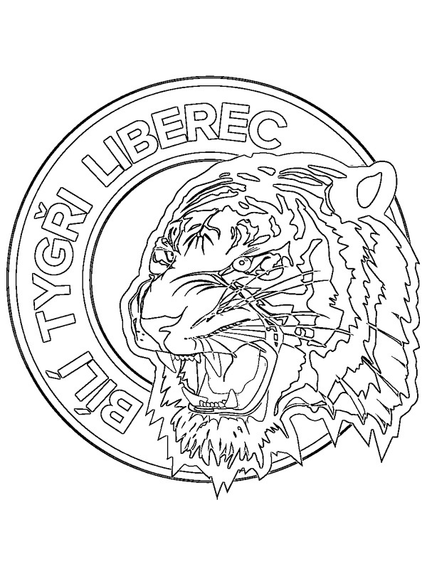HC Bílí Tygři Liberec kleurplaat HC Bílí Tygři Liberec kleurplaat