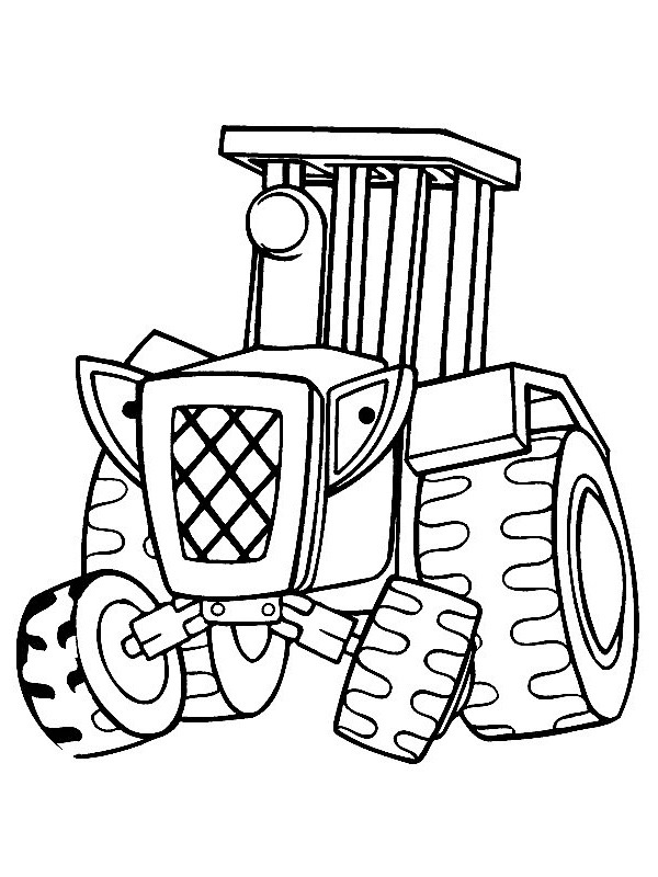 Hector de blauwe tractor van boer Nijhof Kleurplaat