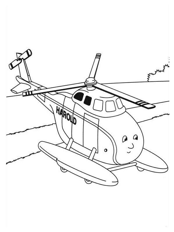 helicopter harold Kleurplaat