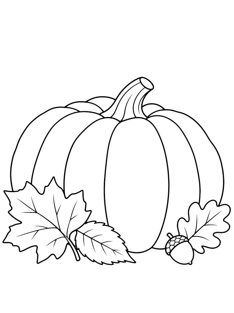 Herfst pompoen kleurplaat Herfst pompoen kleurplaat