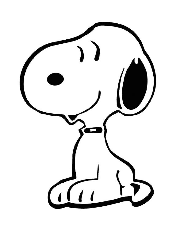 Hond Snoopy Kleurplaat
