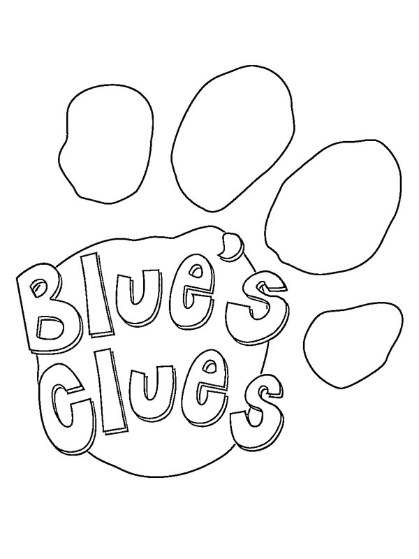 Hondenpoot Blue's Clues Kleurplaat