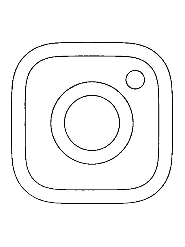 Instagram logo Kleurplaat