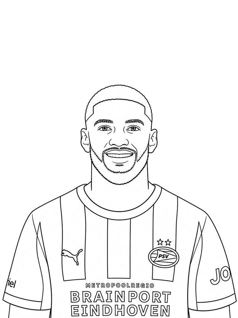 Ismael Saibari kleurplaat Ismael Saibari kleurplaat