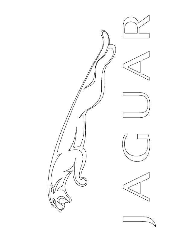 Jaguar logo Kleurplaat