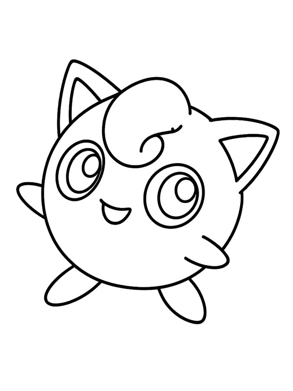 Jigglypuff (Pokémon) kleurplaat Jigglypuff (Pokémon) kleurplaat