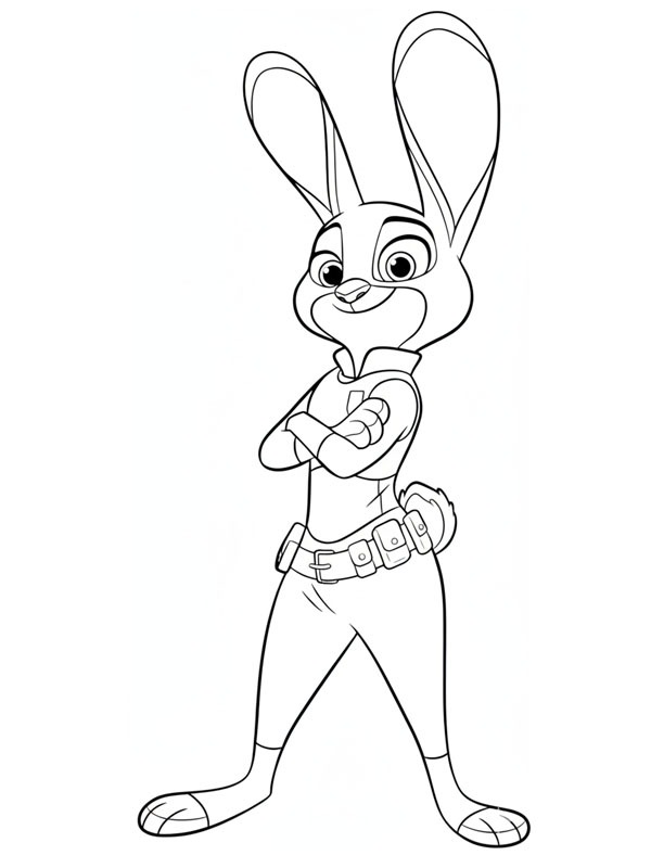 Judy Hopps (Zootopia) kleurplaat