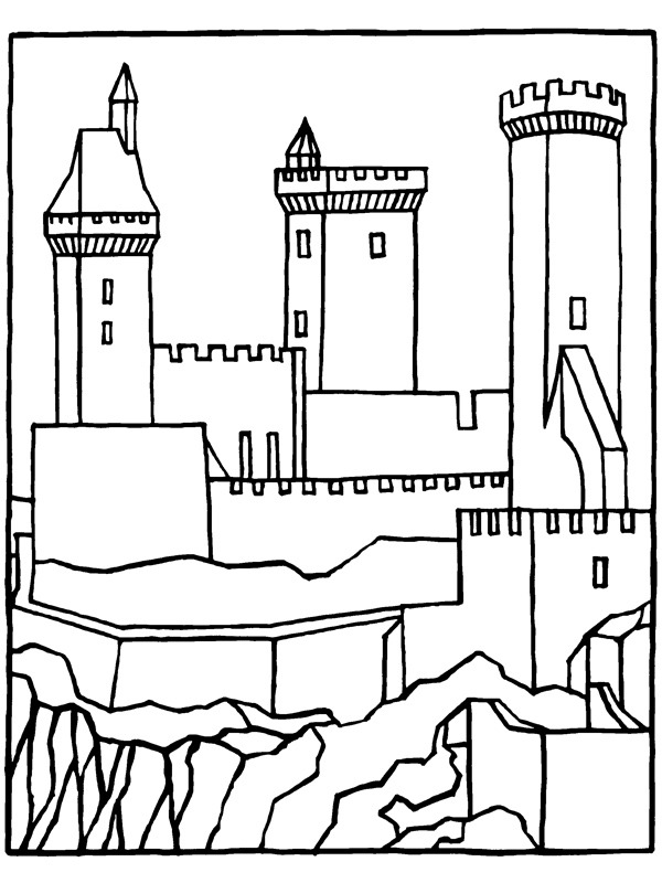 Kasteel van Foix Kleurplaat