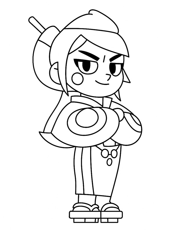 Kaze Brawl Stars kleurplaat Kaze Brawl Stars kleurplaat