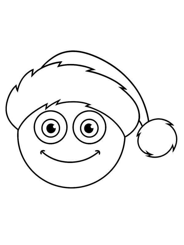 Kerst emoji kleurplaat Kerst emoji kleurplaat