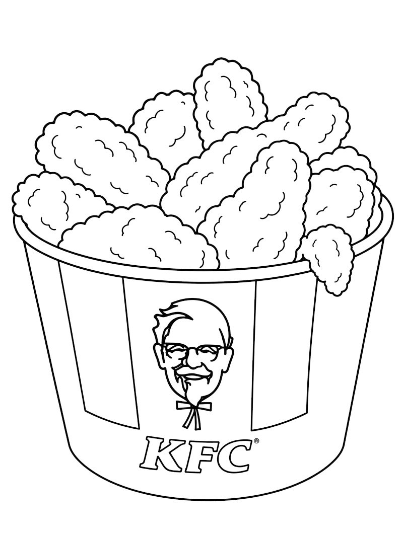 KFC Hot wings kleurplaat