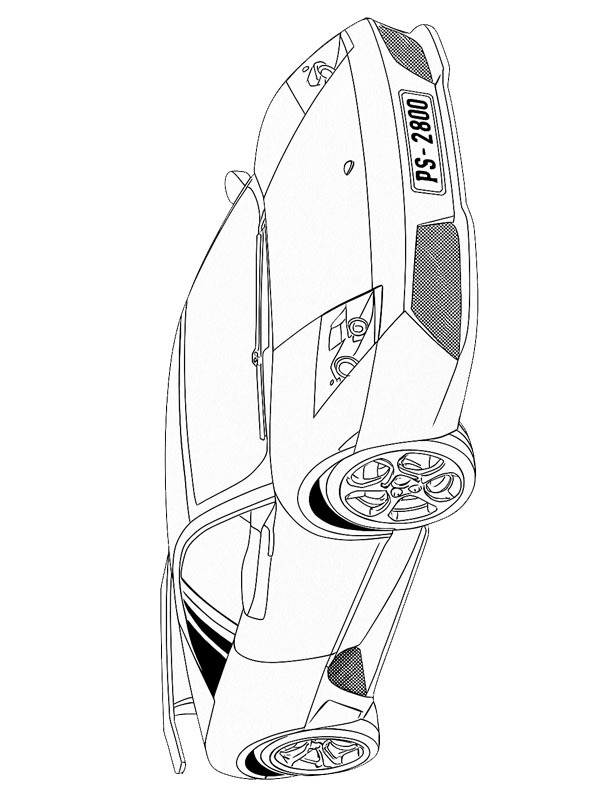 Lamborghini Murcielago kleurplaat Lamborghini Murcielago kleurplaat