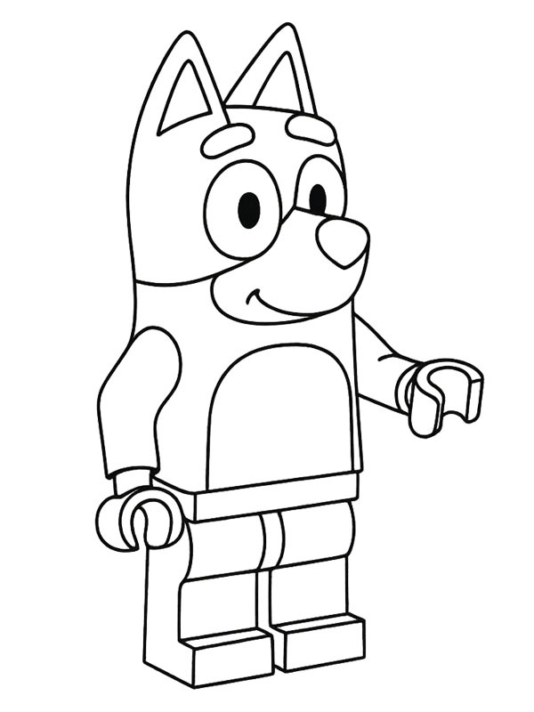 LEGO Bluey kleurplaat LEGO Bluey kleurplaat