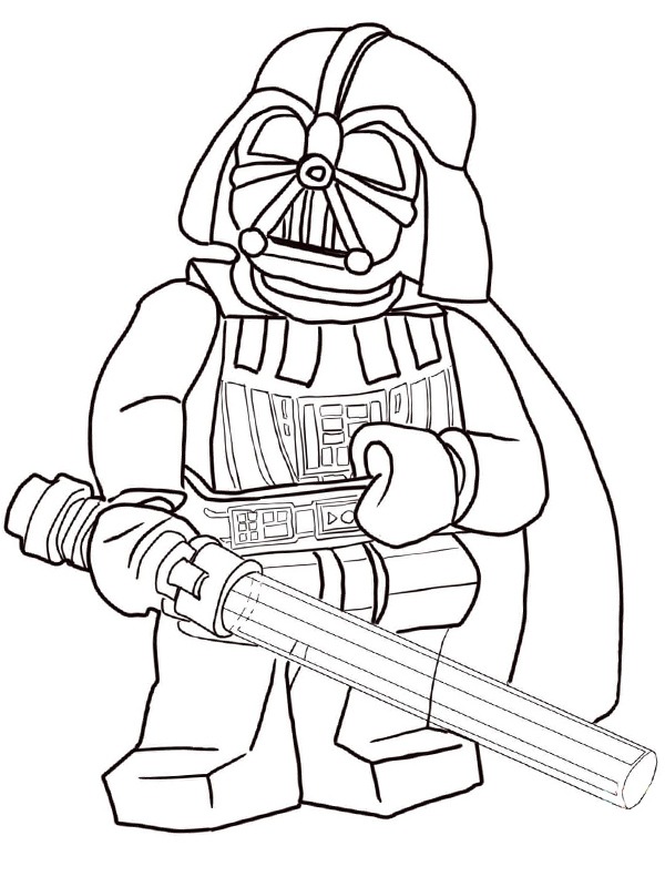 Lego Darth Vader Kleurplaat