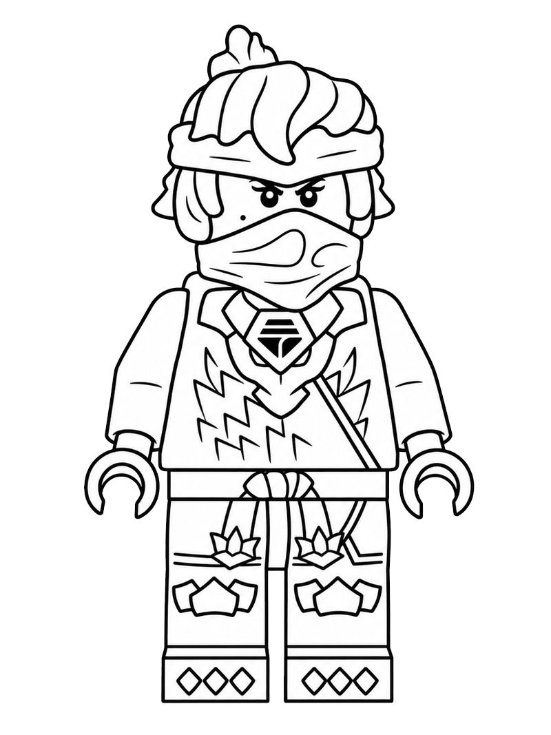 Lego ninjago Nya kleurplaat Lego ninjago Nya kleurplaat