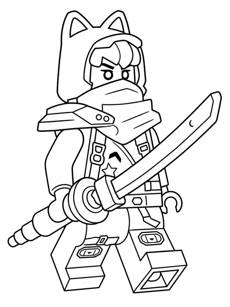LEGO Ninjago Sora kleurplaat LEGO Ninjago Sora kleurplaat