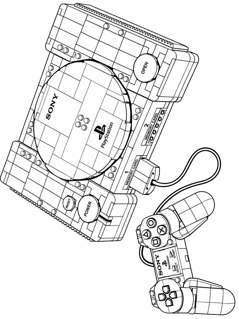 LEGO PlayStation kleurplaat LEGO PlayStation kleurplaat