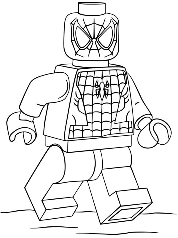 LEGO Spiderman Kleurplaat LEGO Spiderman Kleurplaat