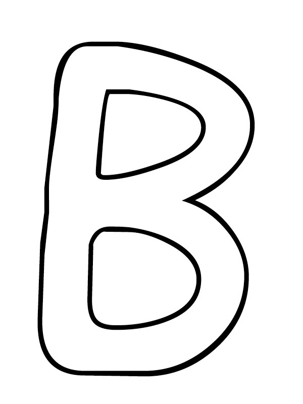 Letter B Kleurplaat