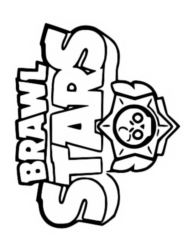 Brawl Stars Logo Kleurplaat