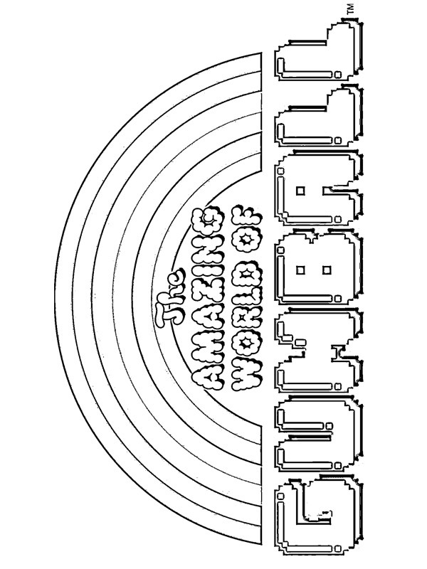 Logo De Wonderlijke Wereld van Gumball Kleurplaat