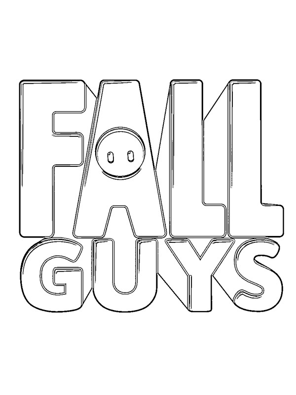 Logo Fall Guys Kleurplaat