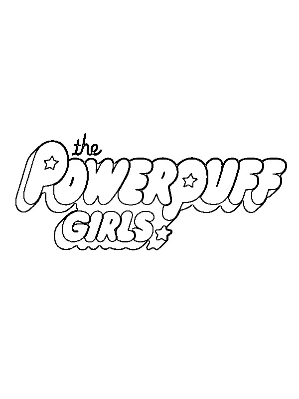Logo Powerpuff Girls Kleurplaat