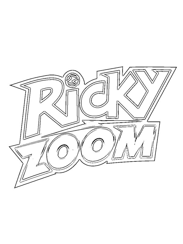 Logo Ricky Zoom Kleurplaat