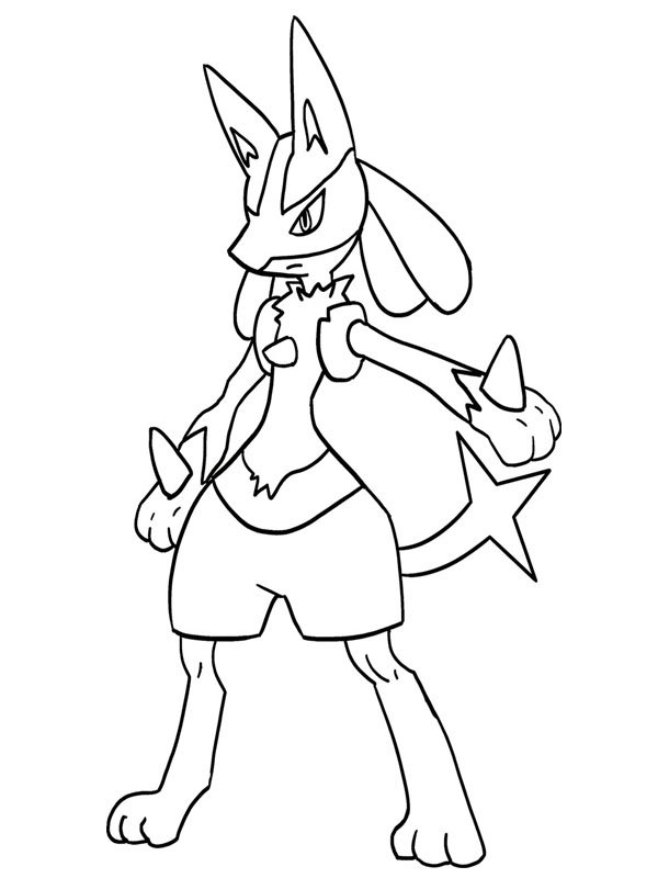 Lucario (Pok&eacute;mon) kleurplaat