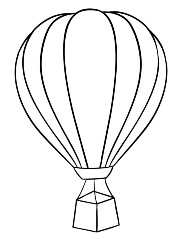 Luchtballon simpel kleurplaat Luchtballon simpel kleurplaat