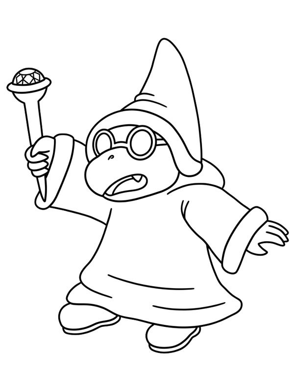 Magikoopa (Super Mario) kleurplaat
